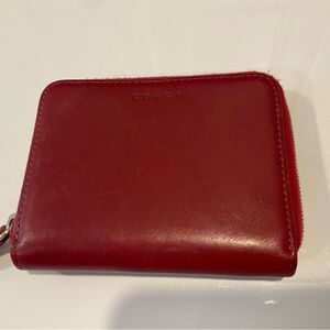 Coach Cherry Red Leather Wallet